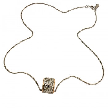 Silver & 9ct gold Clogau Pendant with chain